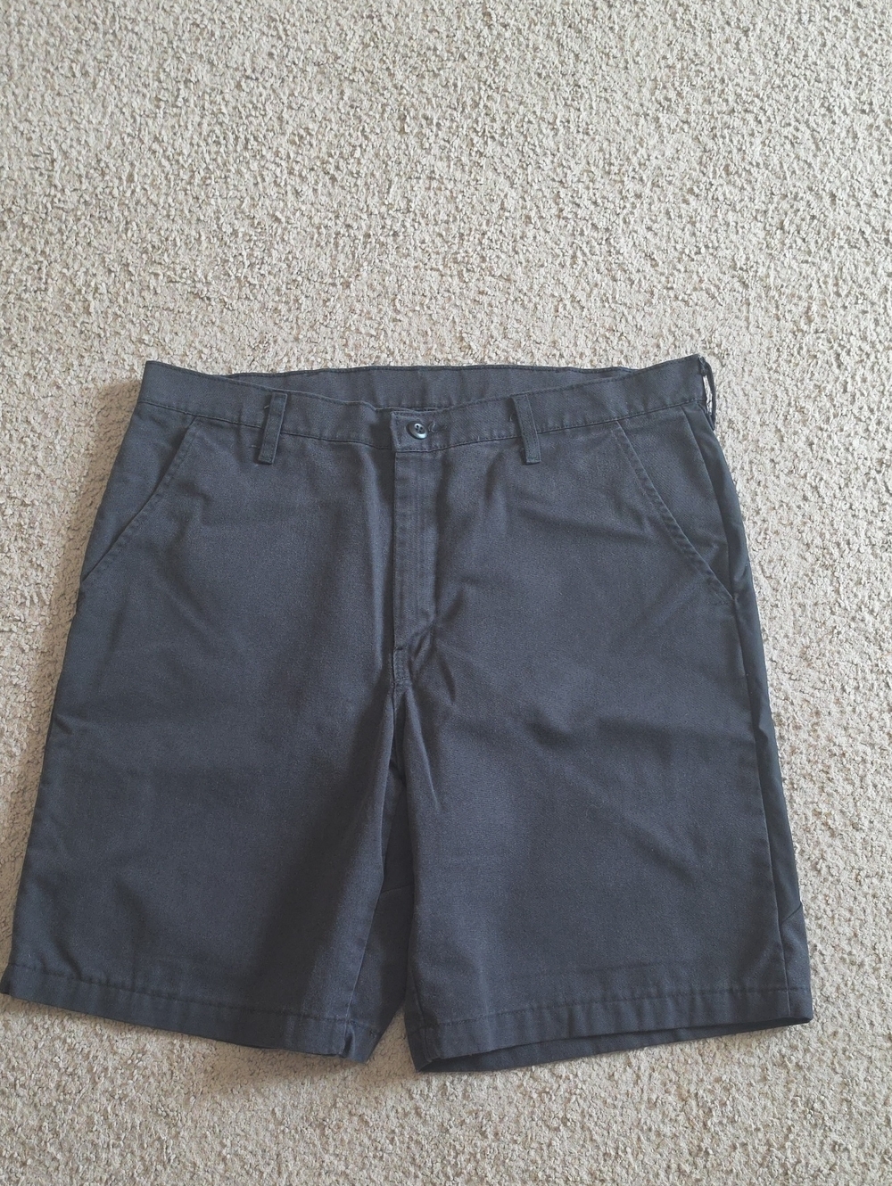 Men's Flat-Front Black Shorts with Clean Finish